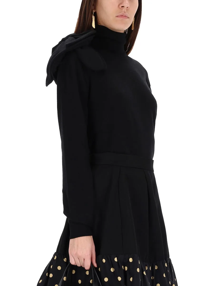 Moschino Mesh With Flower Detail Sweater