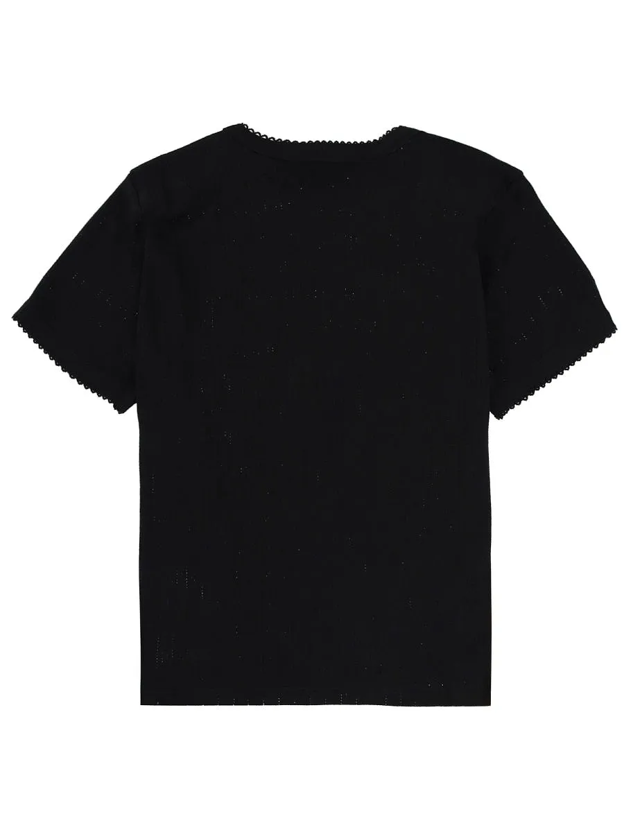 Rotate Birger Christensen T Shirt Pointelle