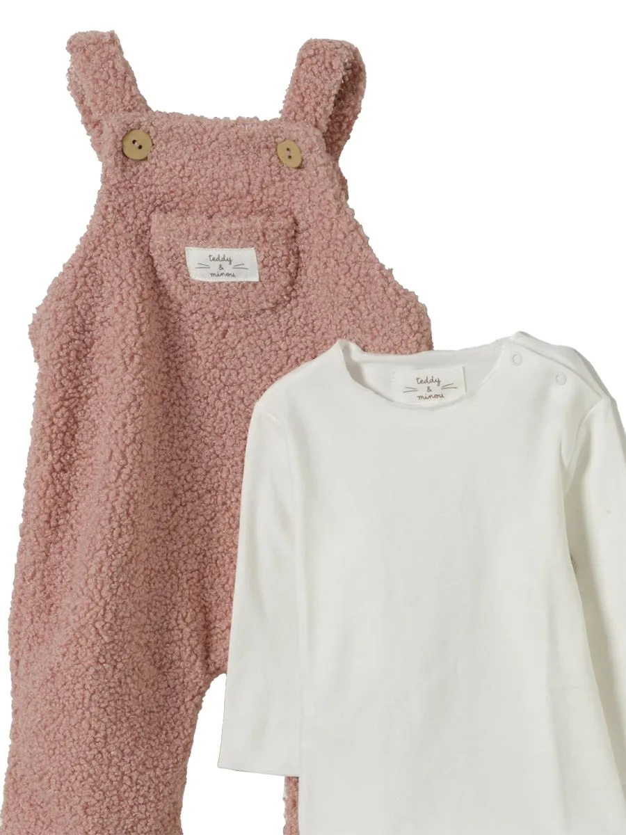 Teddy & Minou T Shirt With Dungarees Set