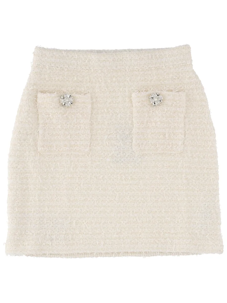 Self Portrait Wool Miniskirt