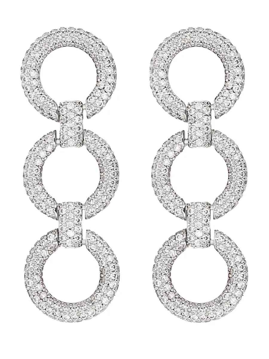 Self Portrait Earrings With Crystals