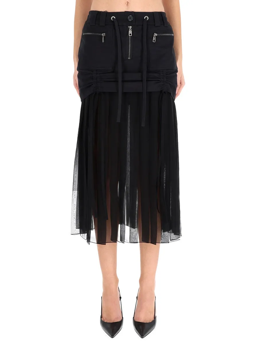 Dolce & Gabbana Silk Midi Skirt