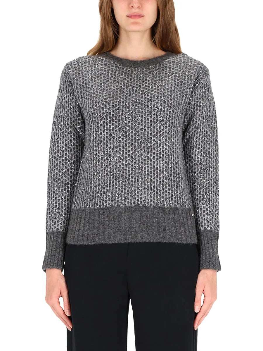 Herno Metallic Effect Sequin Jersey