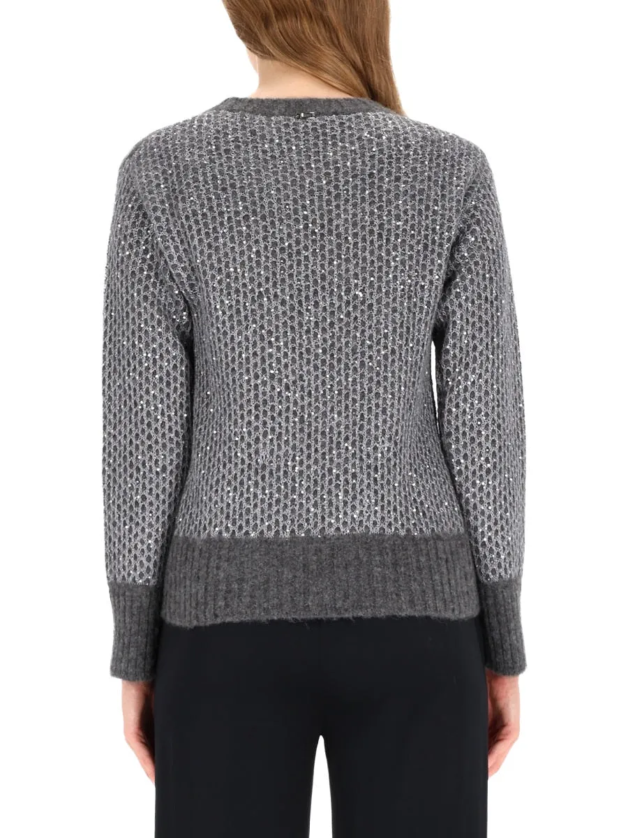 Herno Metallic Effect Sequin Jersey