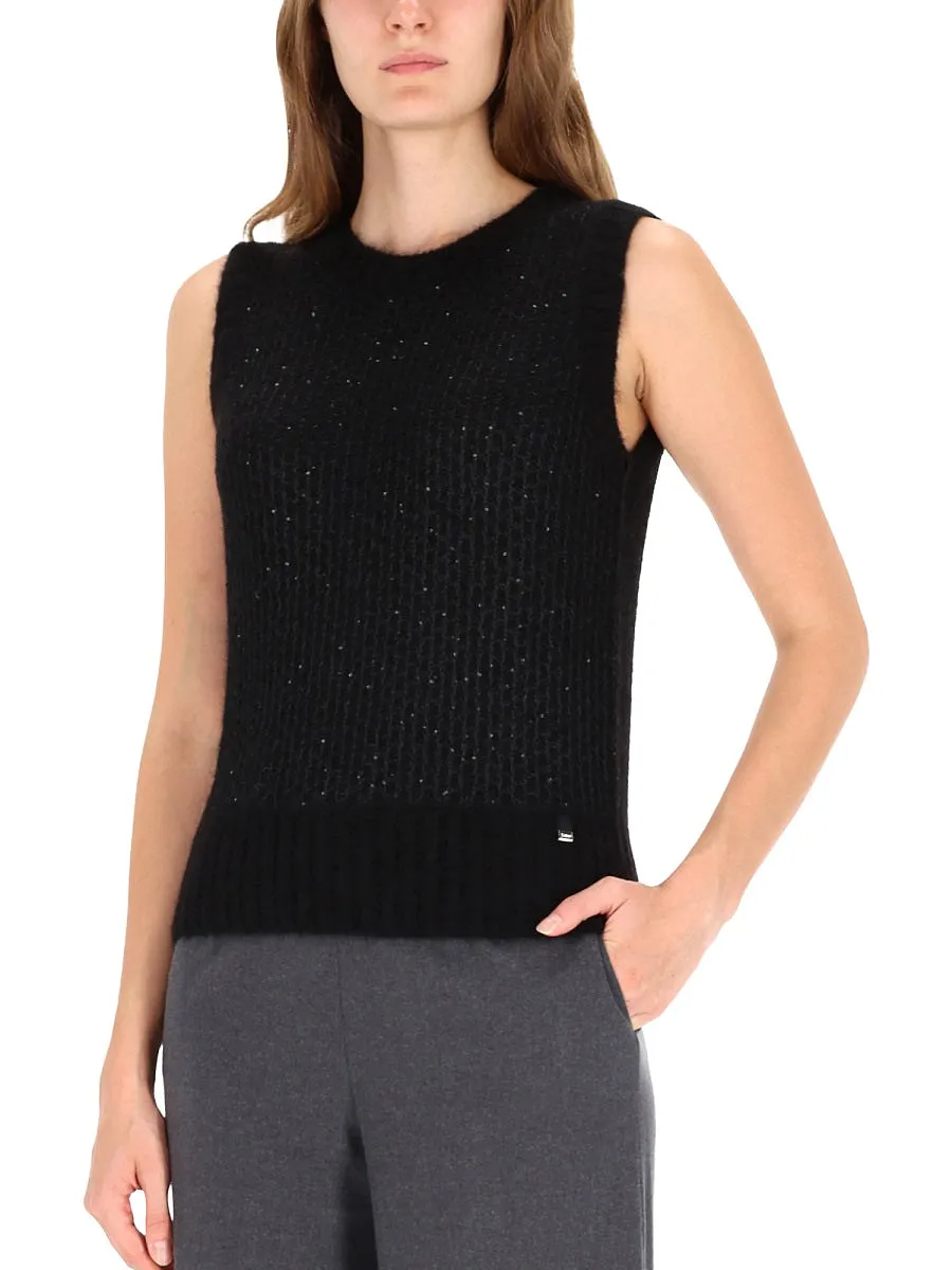 Herno Metallic Effect Sequined Vest