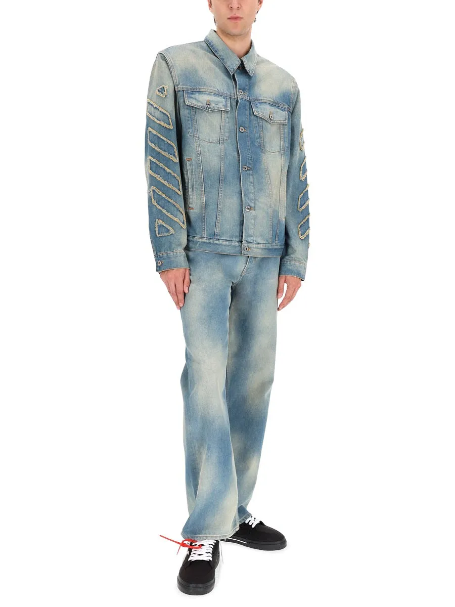 Off White Jeans Diag Raw Patch