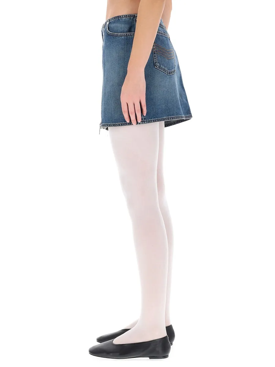 Jean Paul Gaultier Miniskirt With Double Zipper