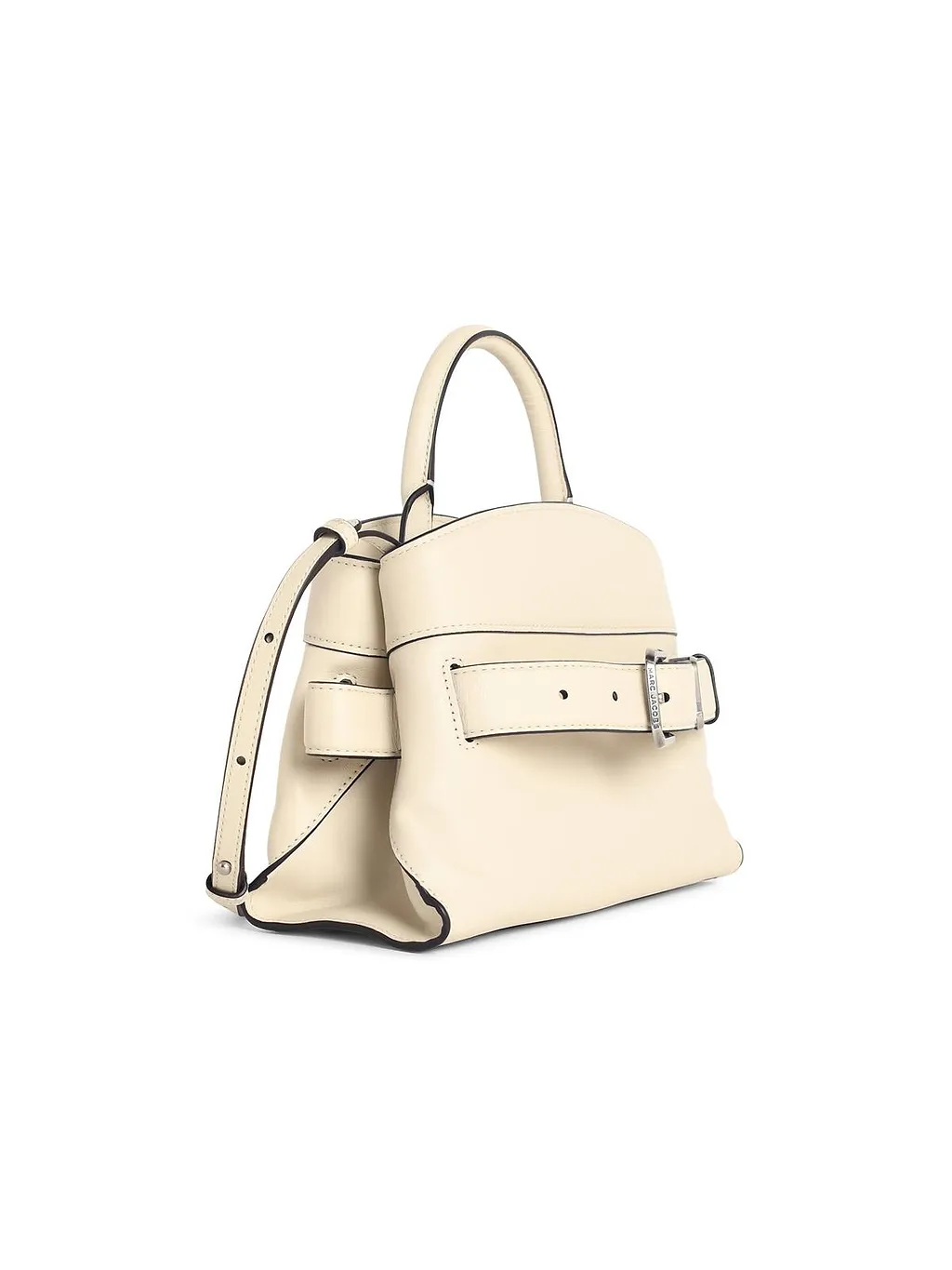 The Small Satchel White Leather Bag