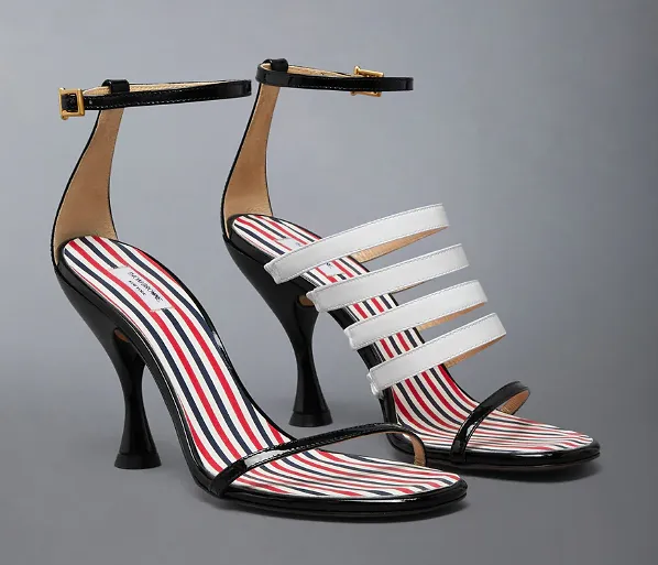 Thom Browne 4 Bar Strappy Heel Sandal