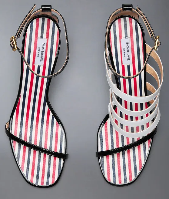 Thom Browne 4 Bar Strappy Heel Sandal