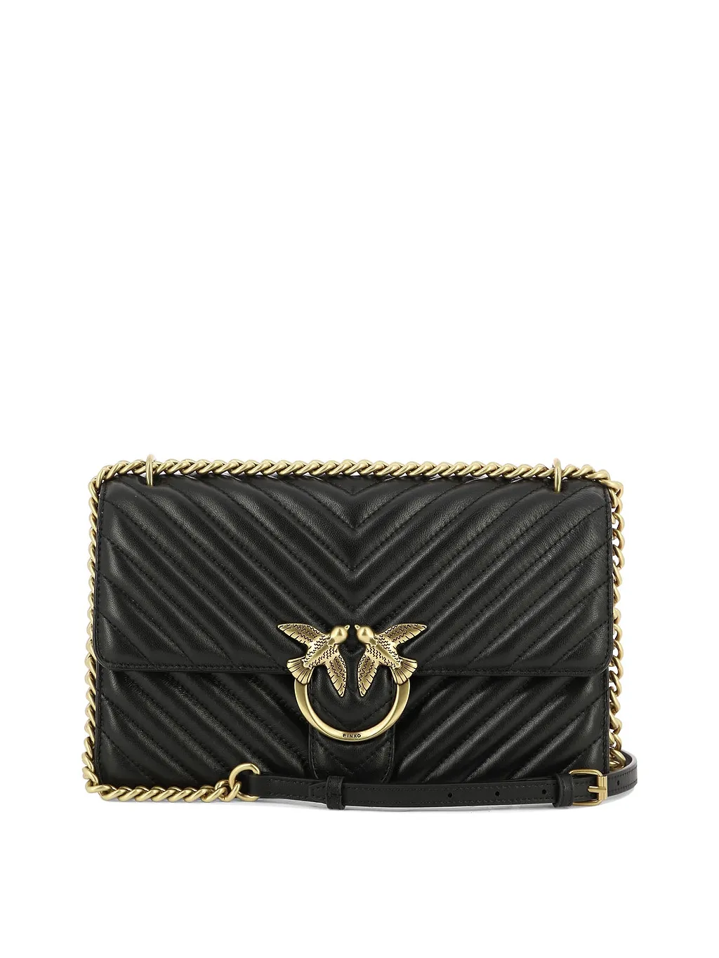 Pinko Classic Love One Chevron Shoulder Bag