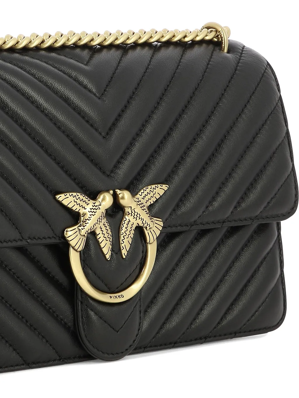 Pinko Classic Love One Chevron Shoulder Bag