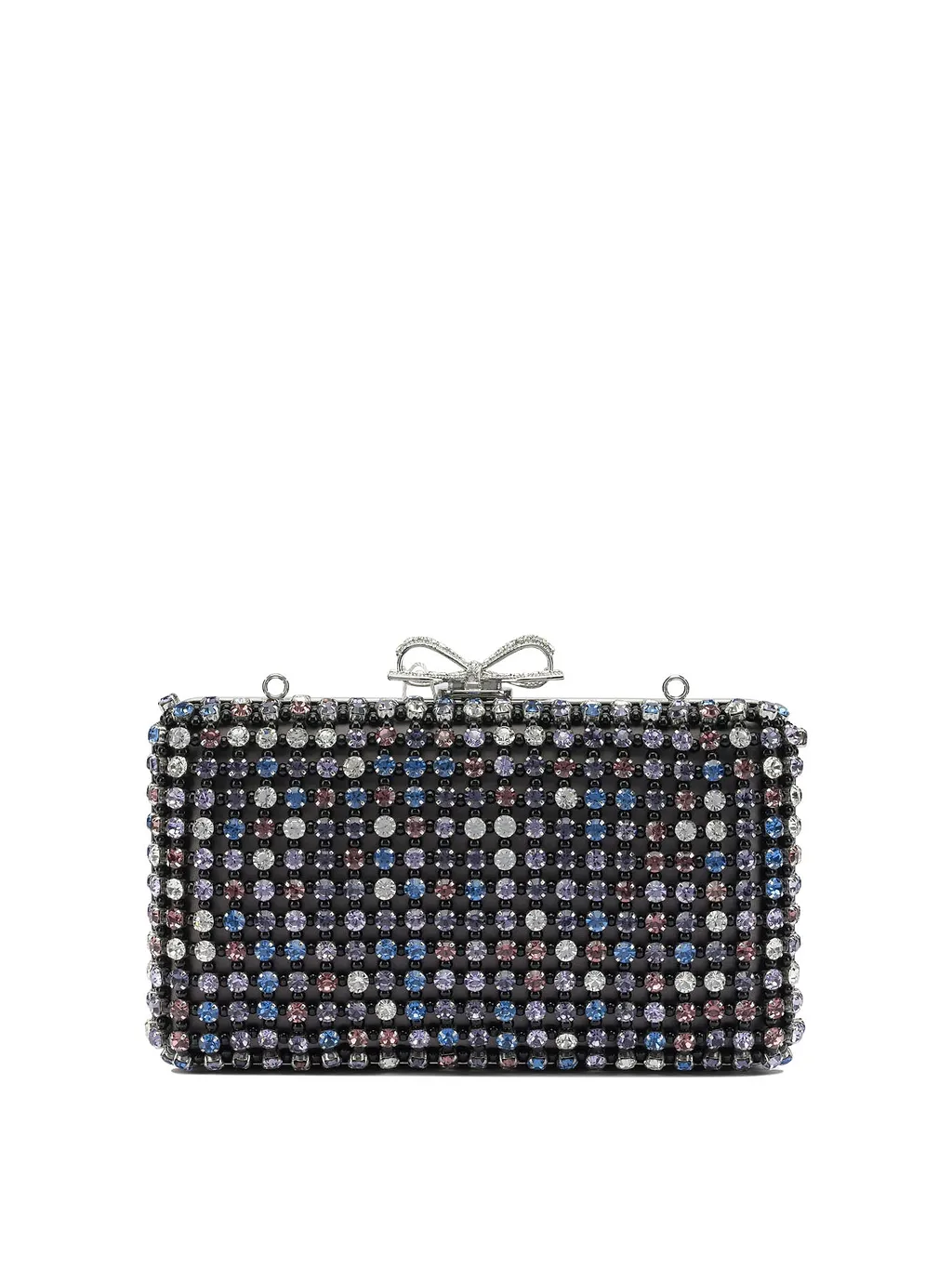 Multi Crystal Knit Clutch Bag