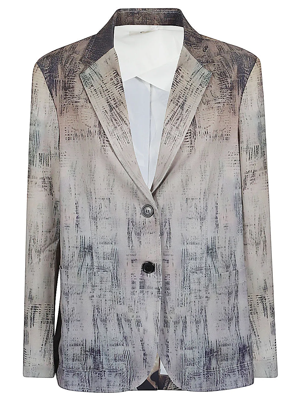 Printed Single Breasted Blazer Jacket