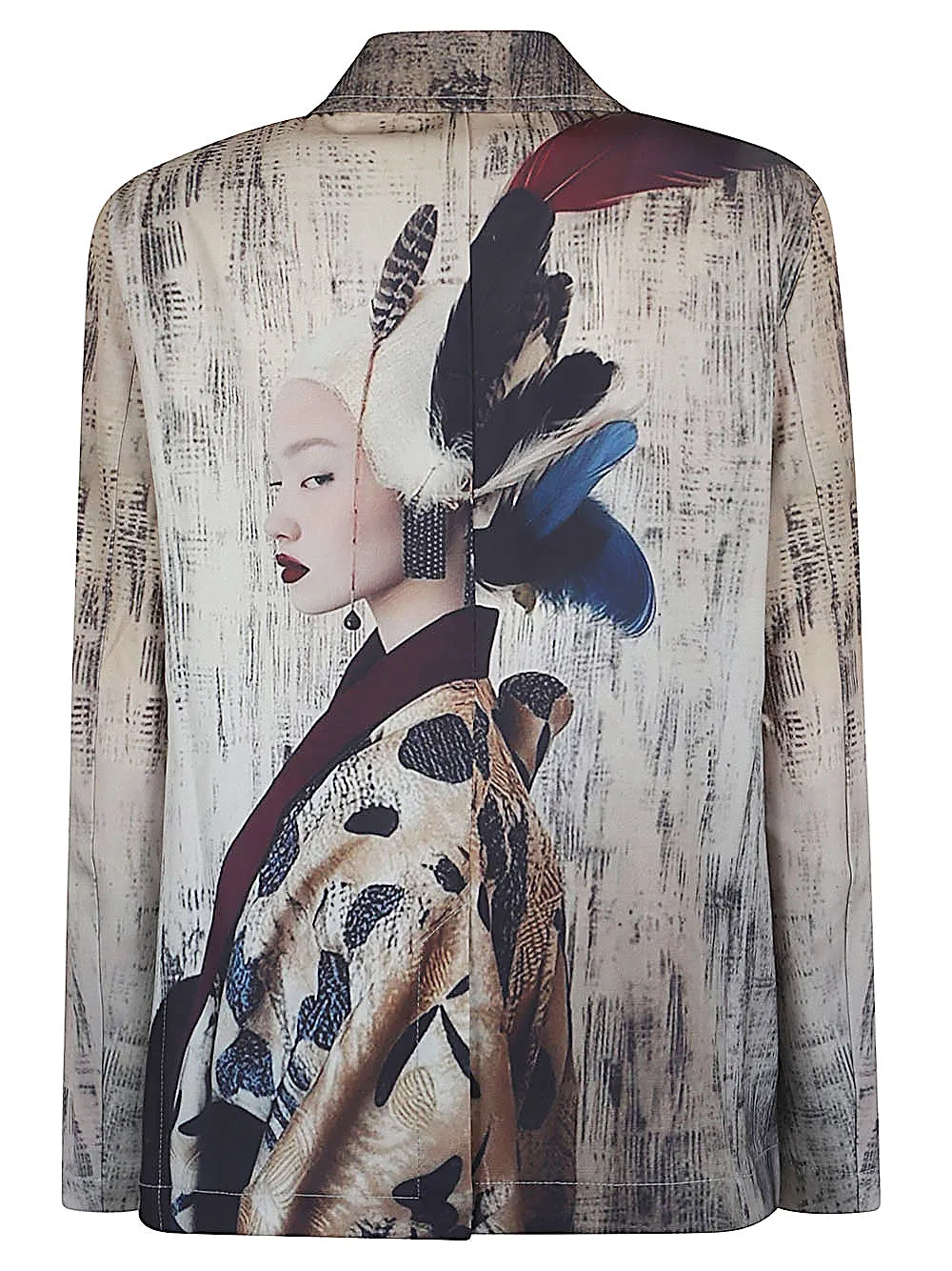 Printed Single Breasted Blazer Jacket