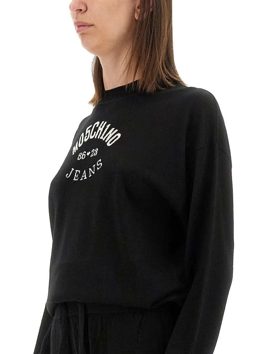Moschino Jeans Jersey With Logo
