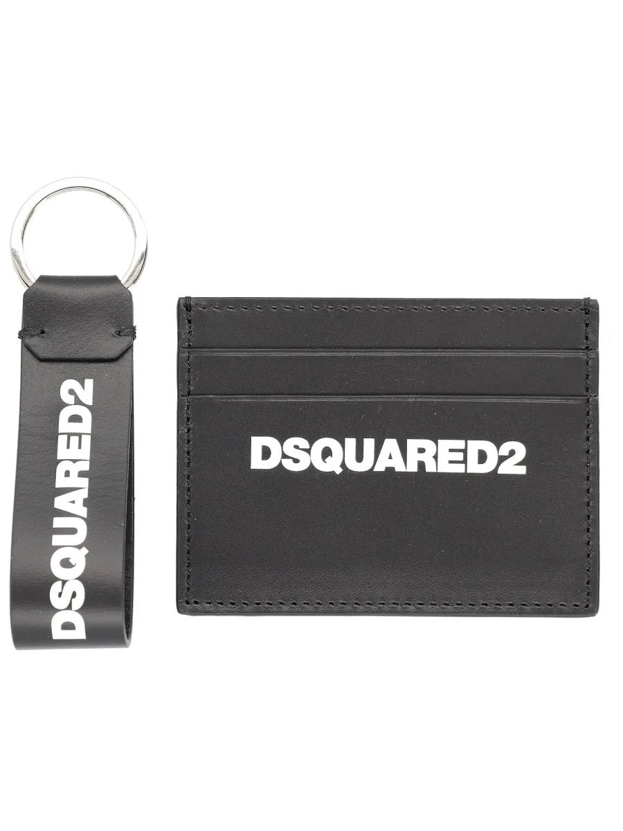 Dsquared Card Holder And Keychain Gift Set