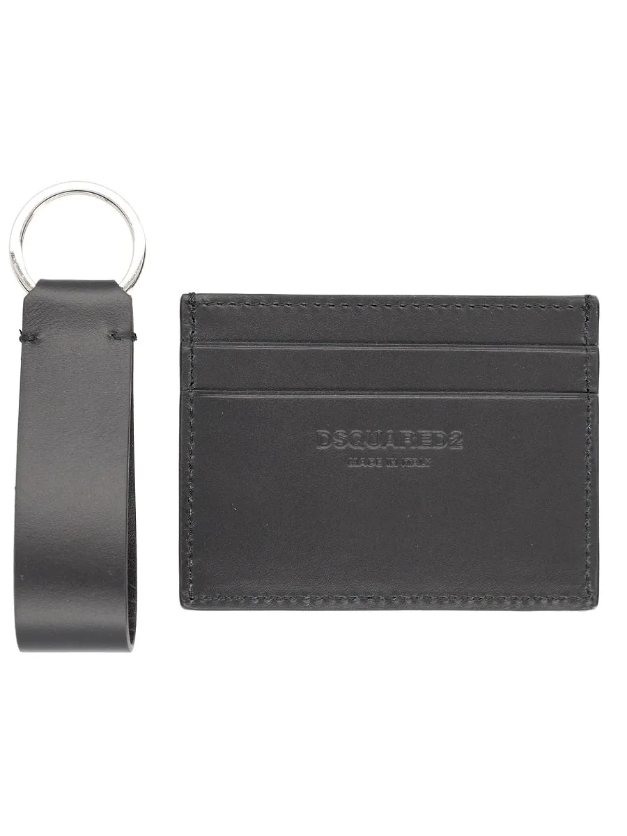 Dsquared Card Holder And Keychain Gift Set