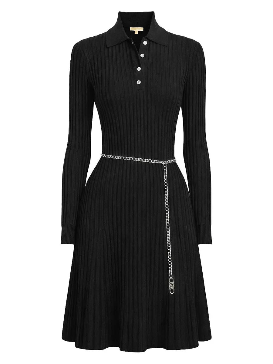 Michael Kors Polo Shirt Dress With Belt