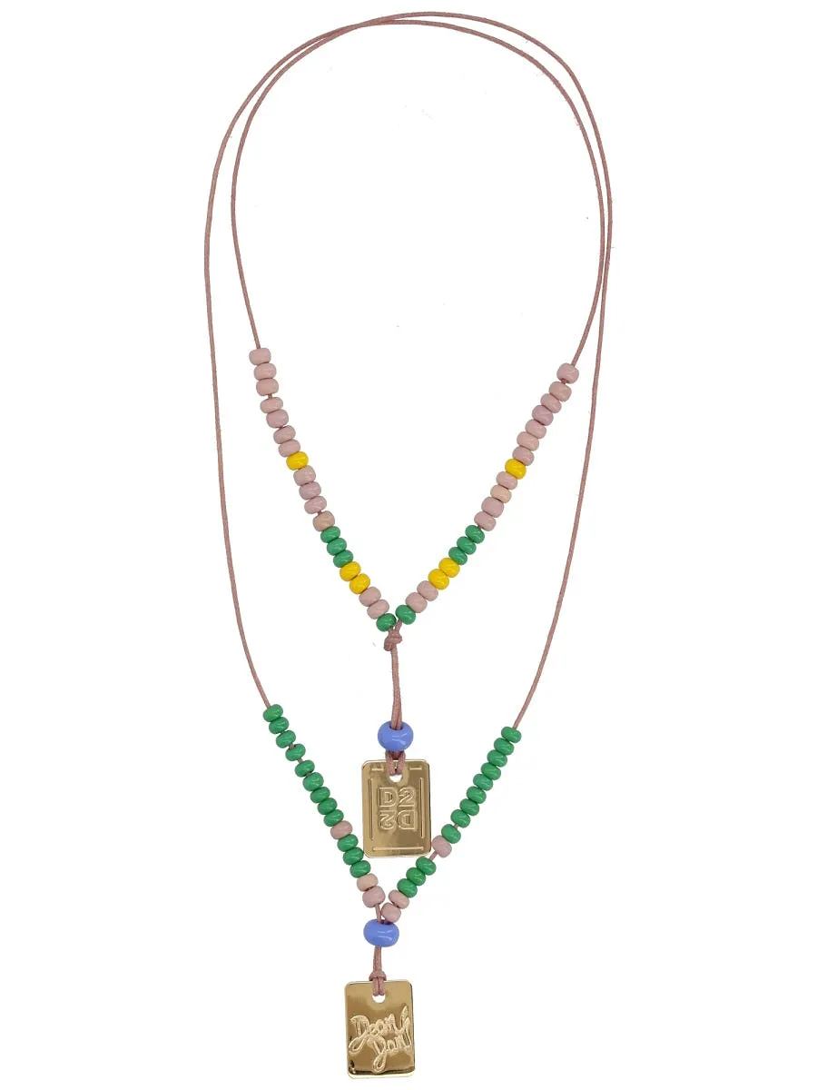 Dsquared Necklace With Logo Plaques