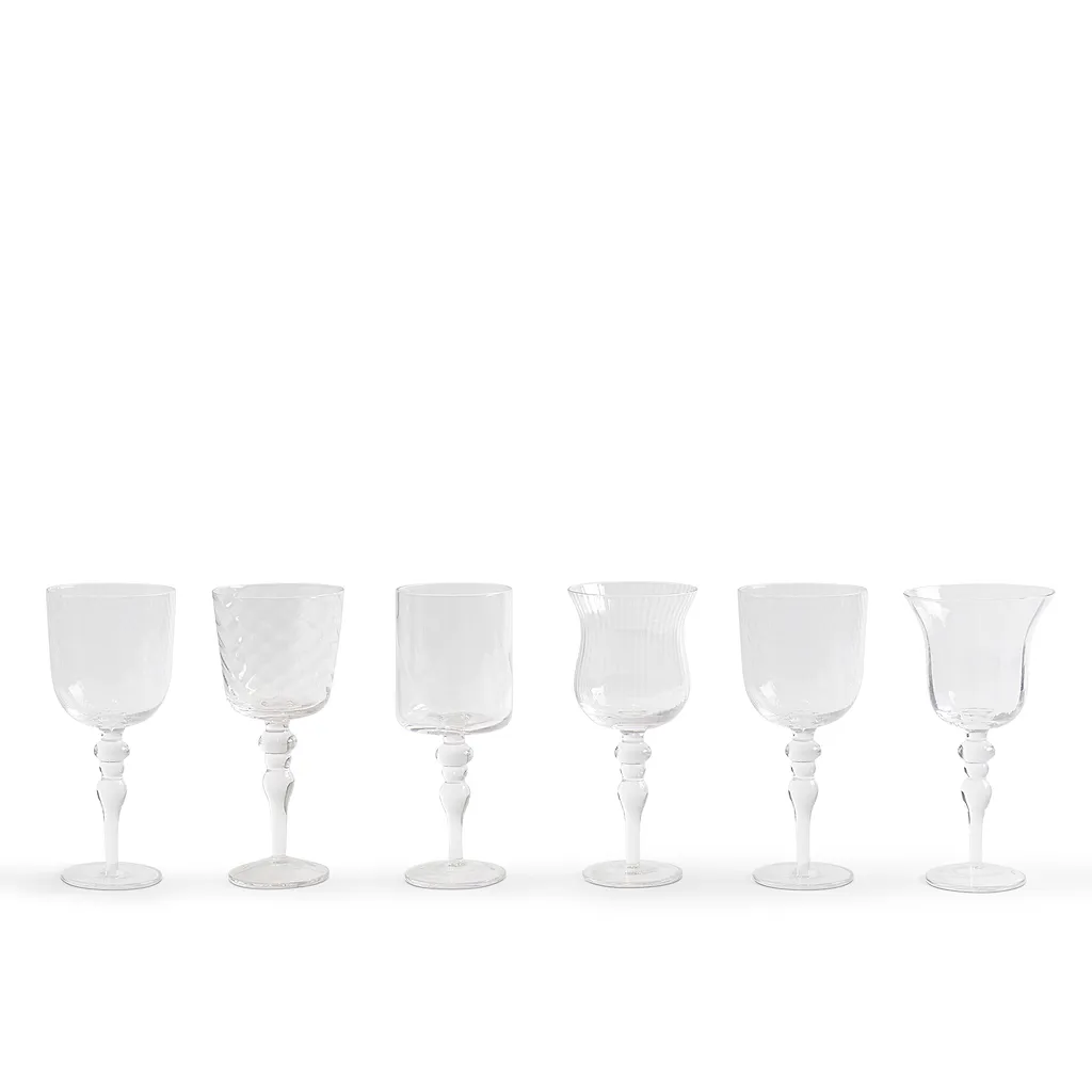 Bitossi Home Set 6 Calici Texture Trasparenti