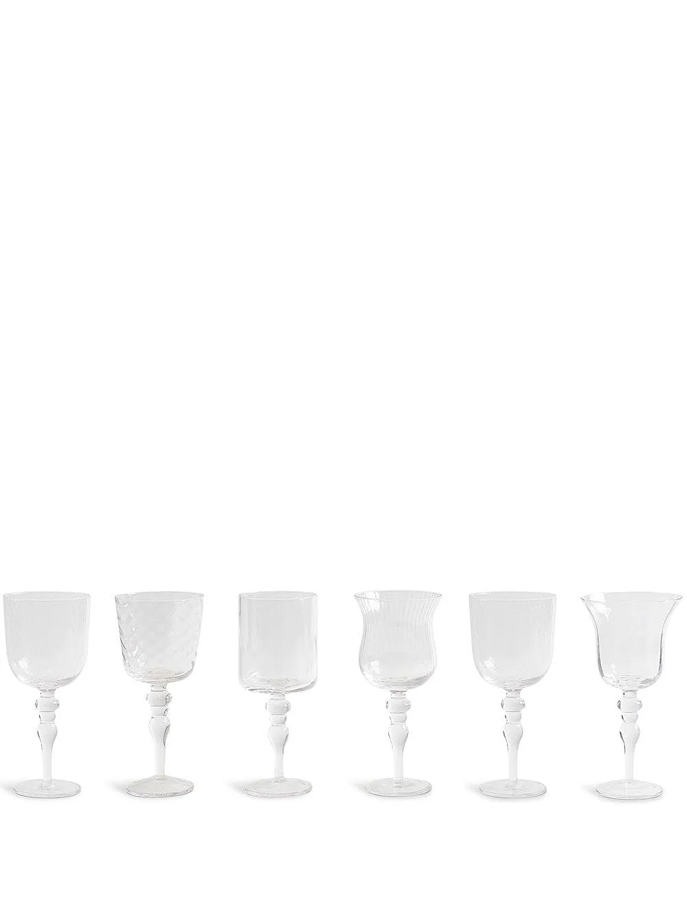 Bitossi Home Set 6 Calici Texture Trasparenti