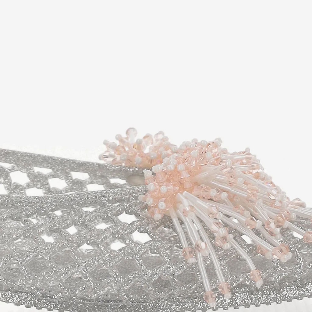 Heavenly Jelly Transparent Ballerina Flats With Decoration