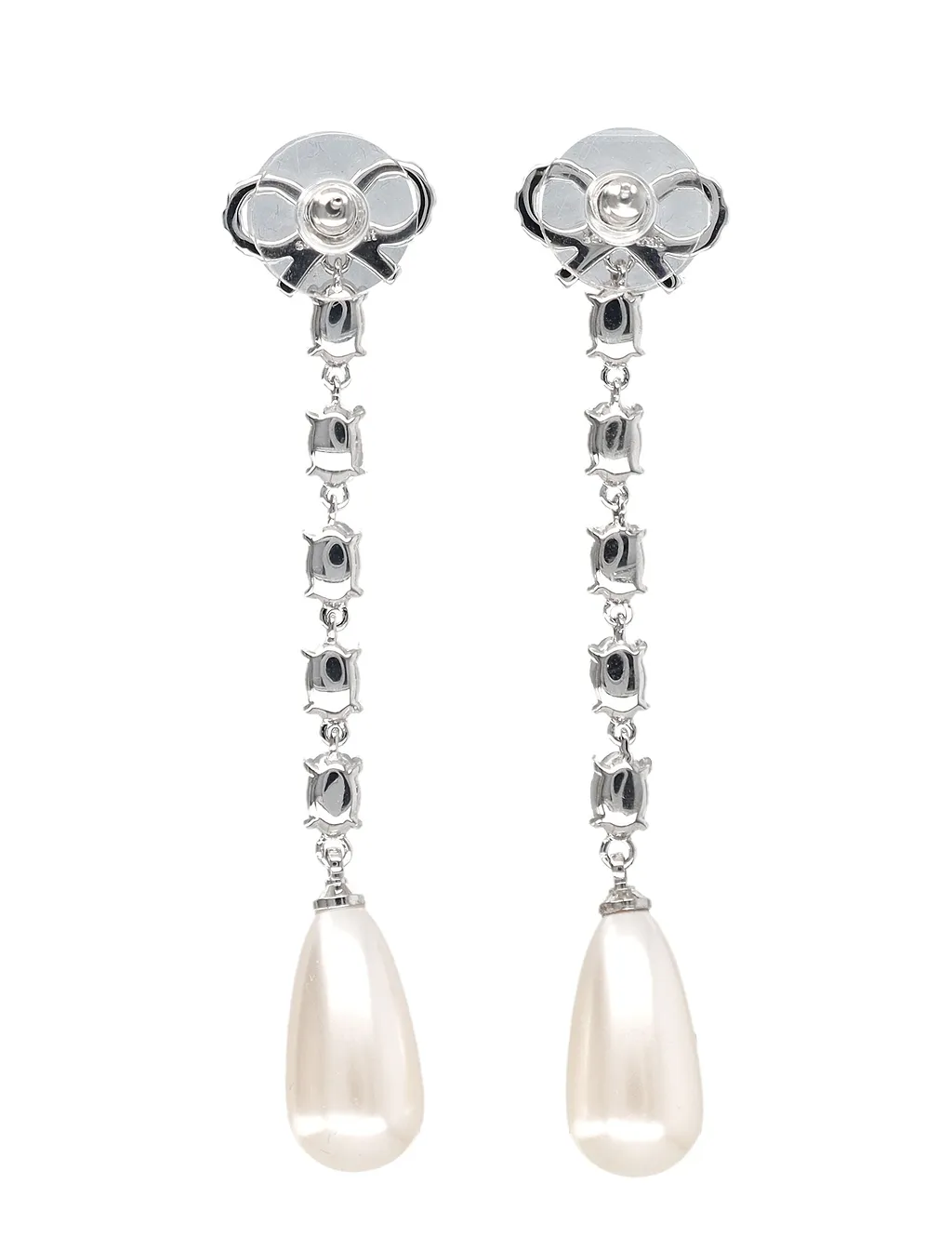 Self Portrait Bow Pearl Droplet Earrings