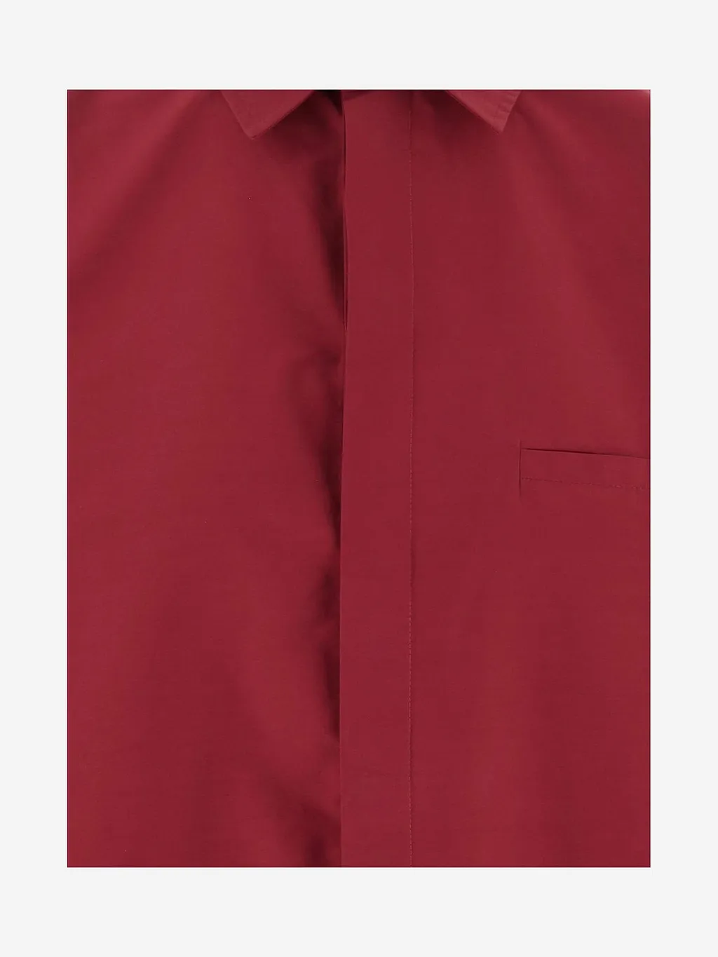 Cotton Blend Shirt With Ruffled Back