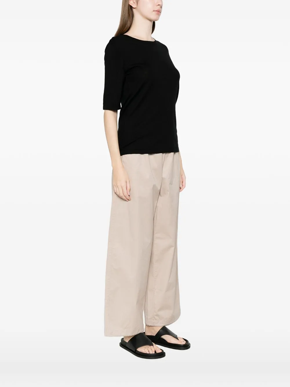 Soft Goat Black Short Sleeve Sweater