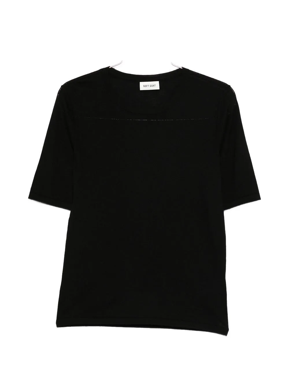 Soft Goat Black Short Sleeve Sweater