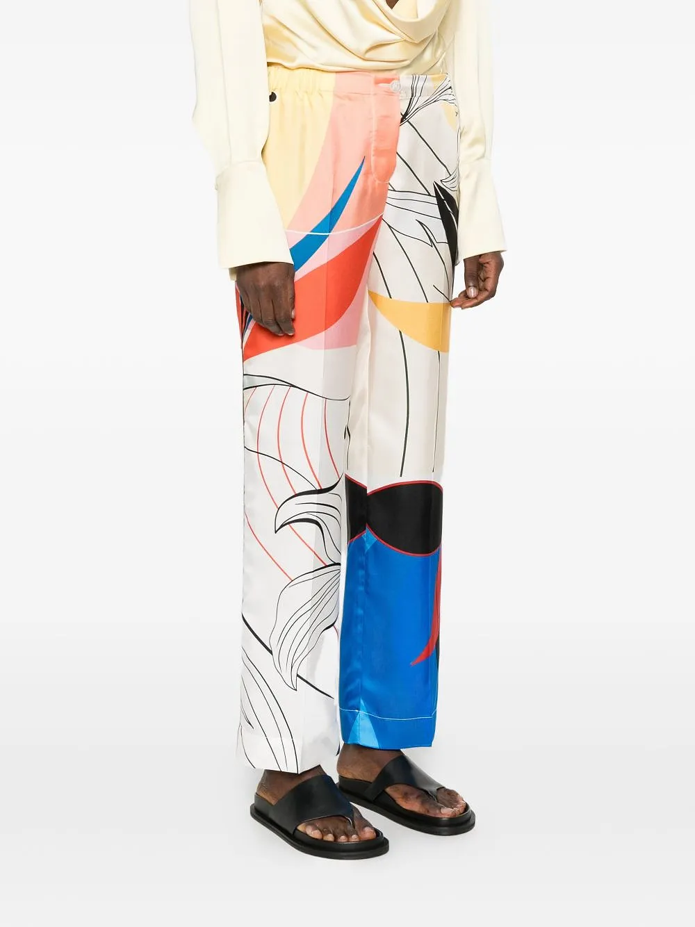 Printed Silk Trousers