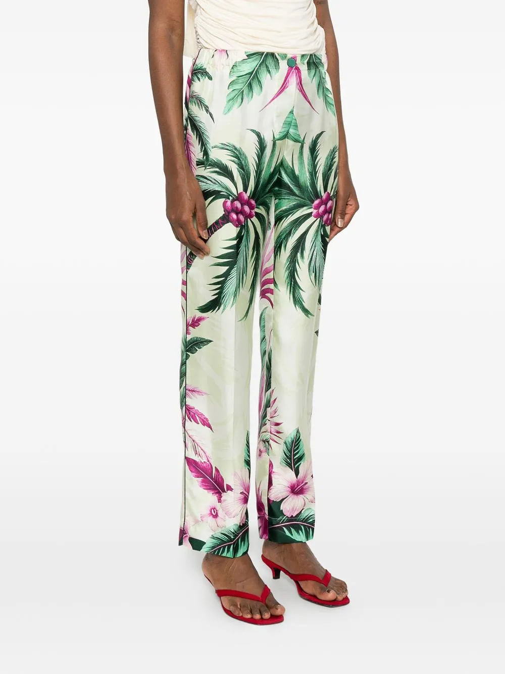 Printed Silk Trousers