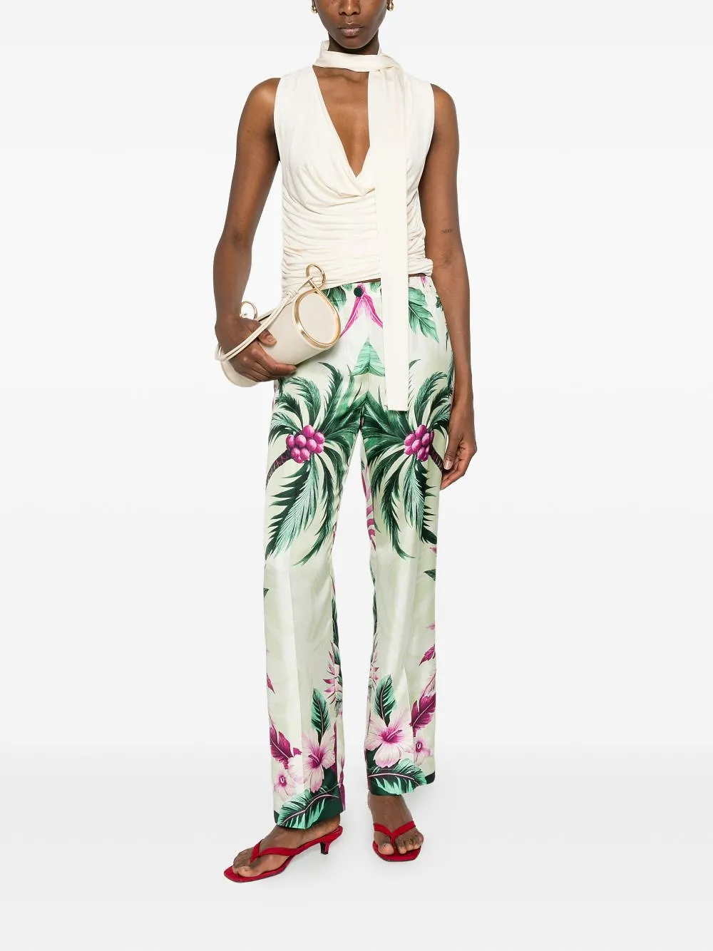 Printed Silk Trousers
