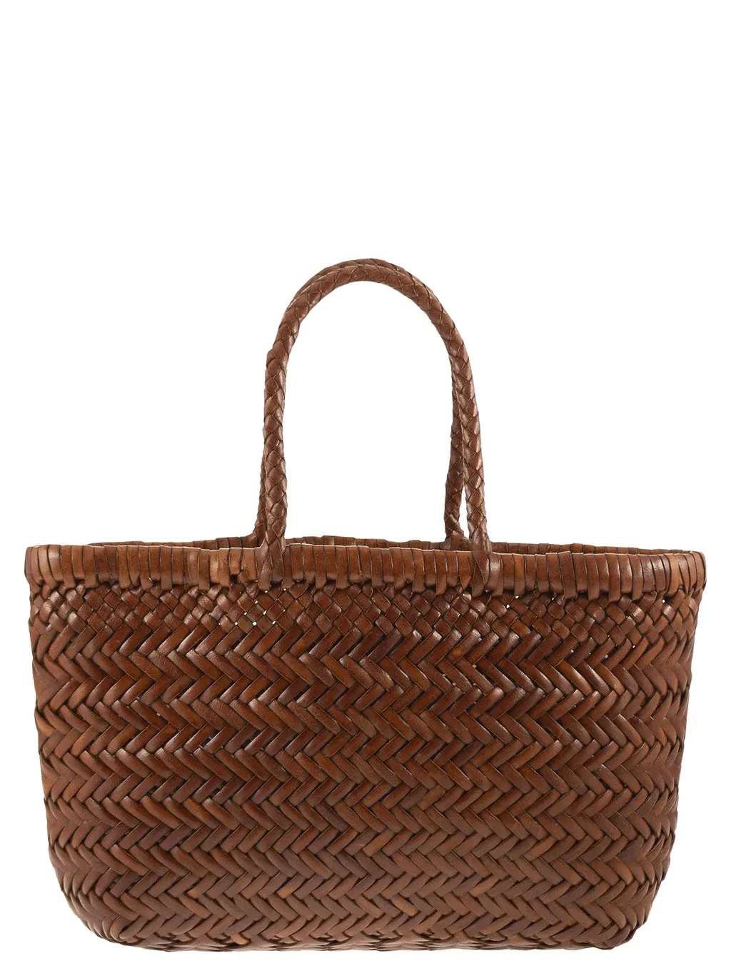 Dragon Gora Woven Leather Handbag