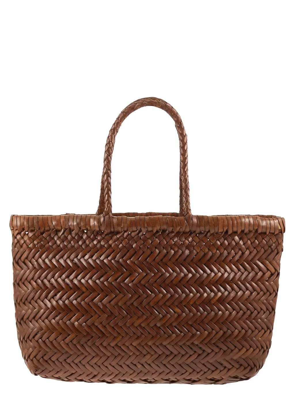 Dragon Gora Woven Leather Handbag