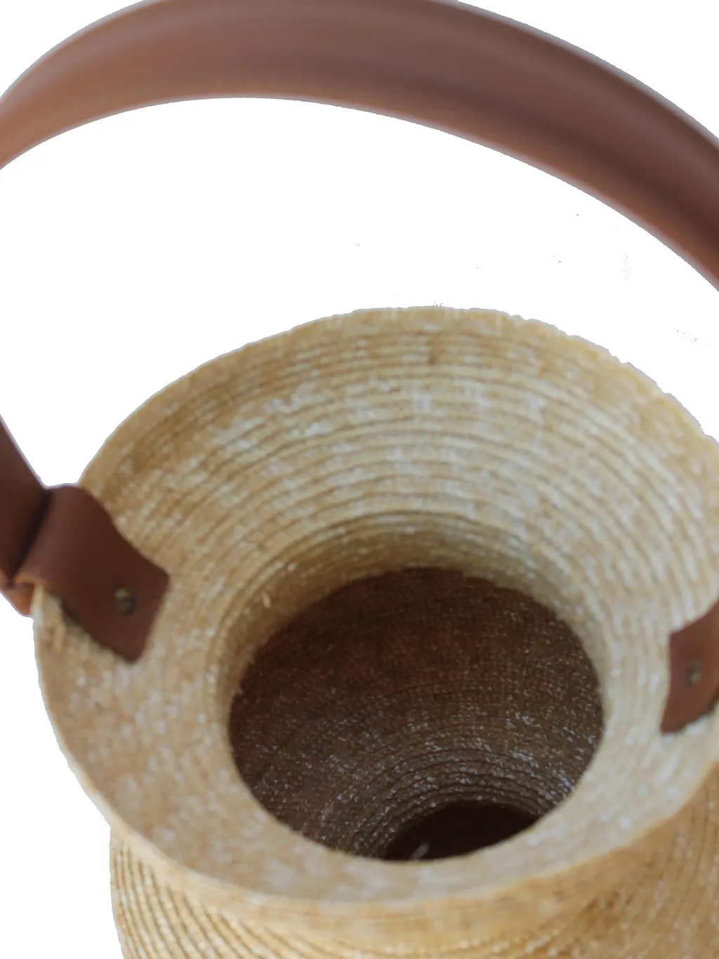La Rose Raffia And Leather Vase