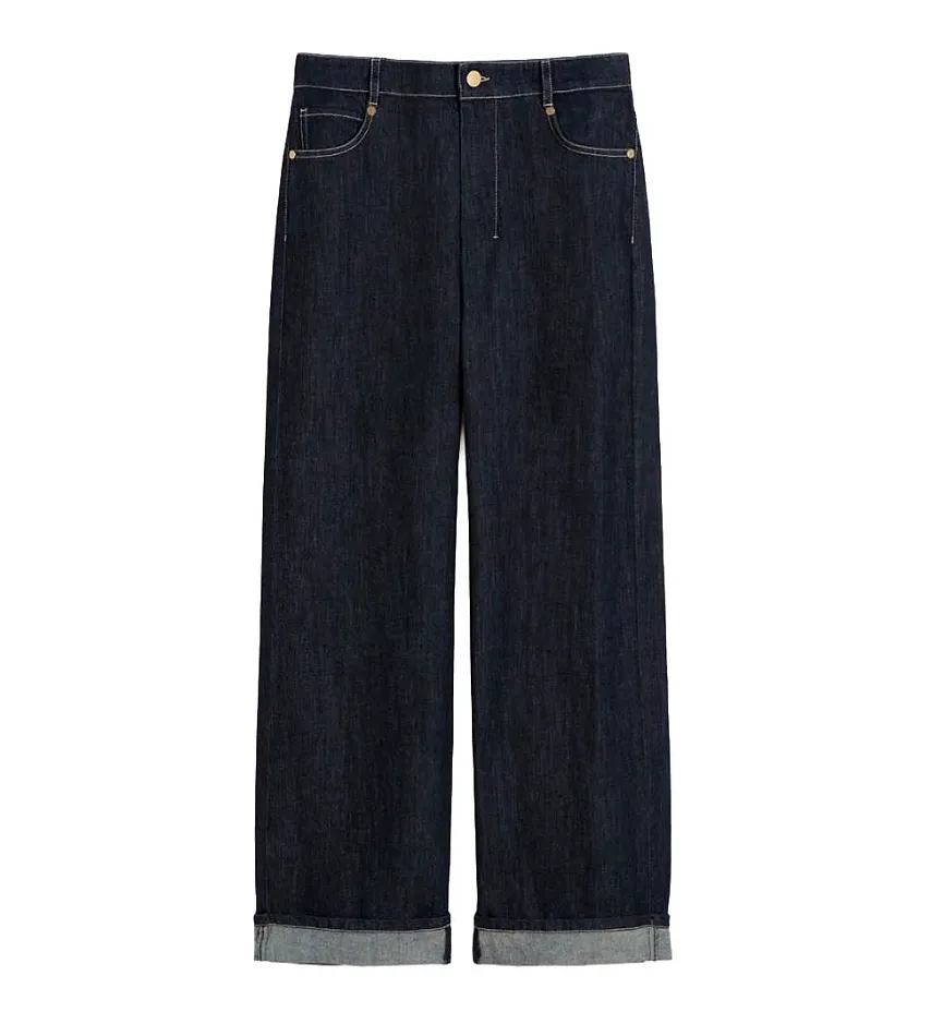 Max Mara S Denim Trousers 93% Cotton, 07% Kapok