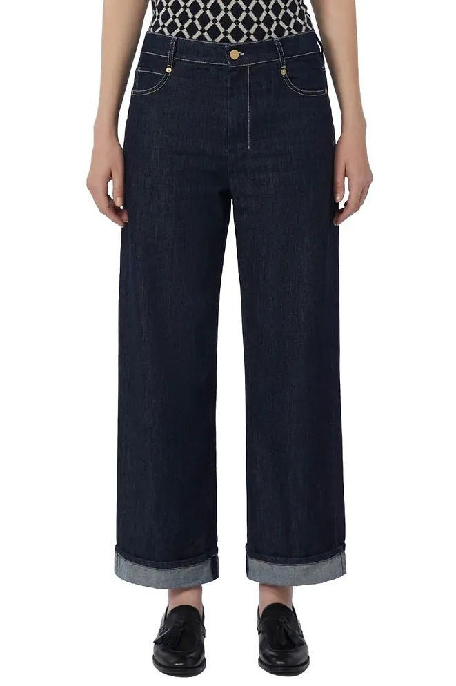 Max Mara S Denim Trousers 93% Cotton, 07% Kapok