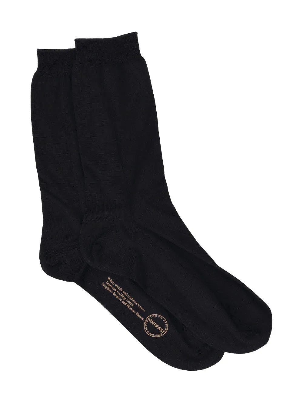 Antipast Total Black Cotton Socks