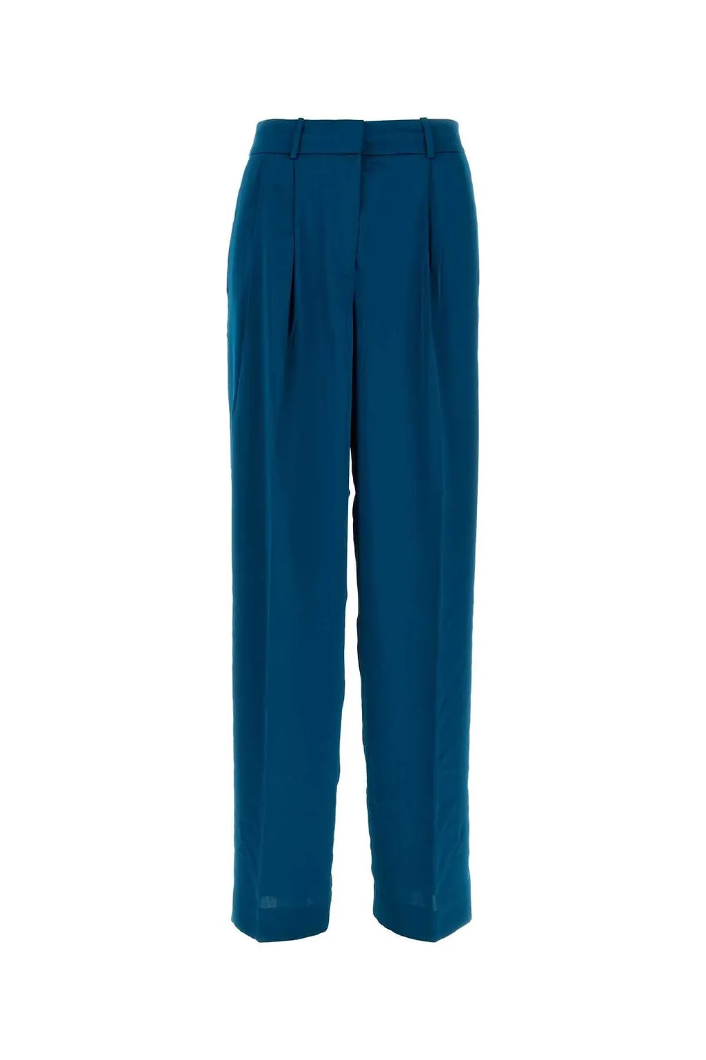 Michael By Michael Kors Blue Satin Pant