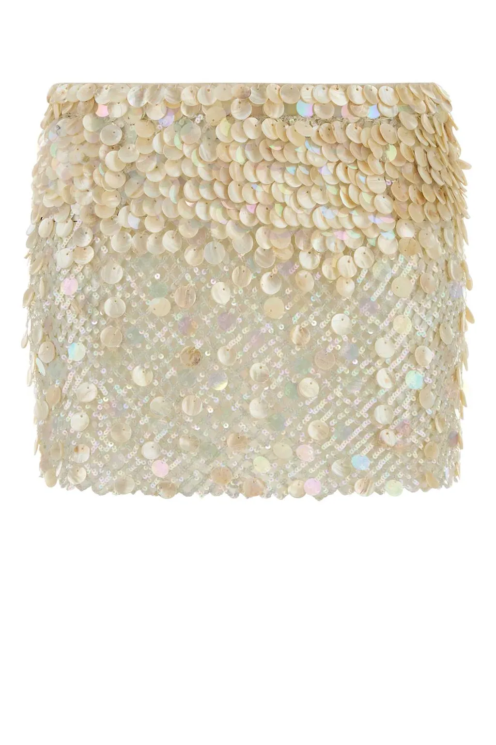 Embellished Mesh Light Between Palms Mini Skirt