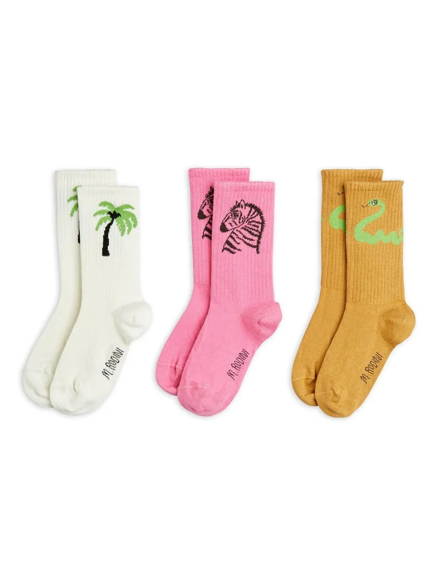 Mini Rodini Set 3 Zebra Socks