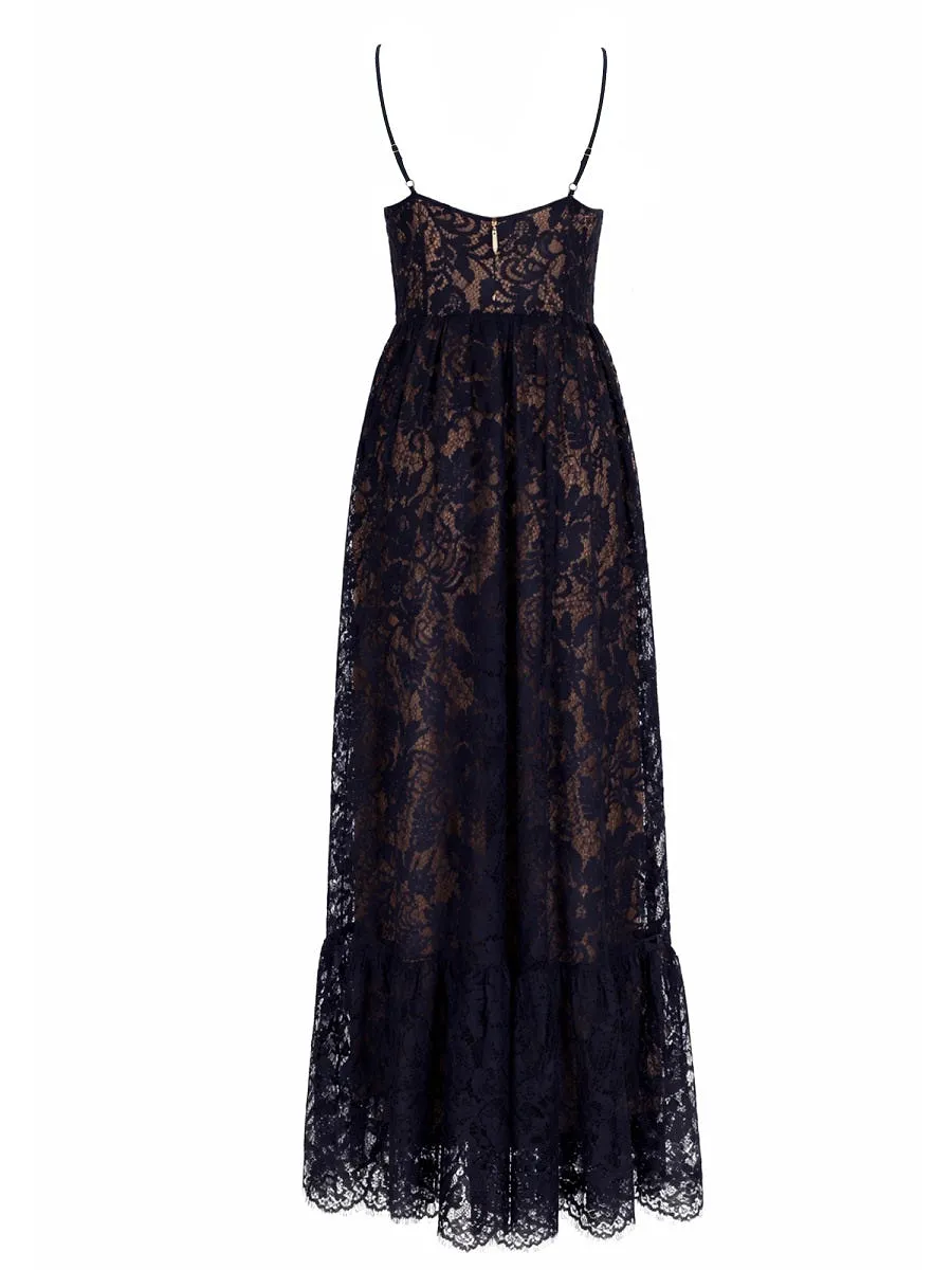 Michael By Michael Kors Long Lace Dress