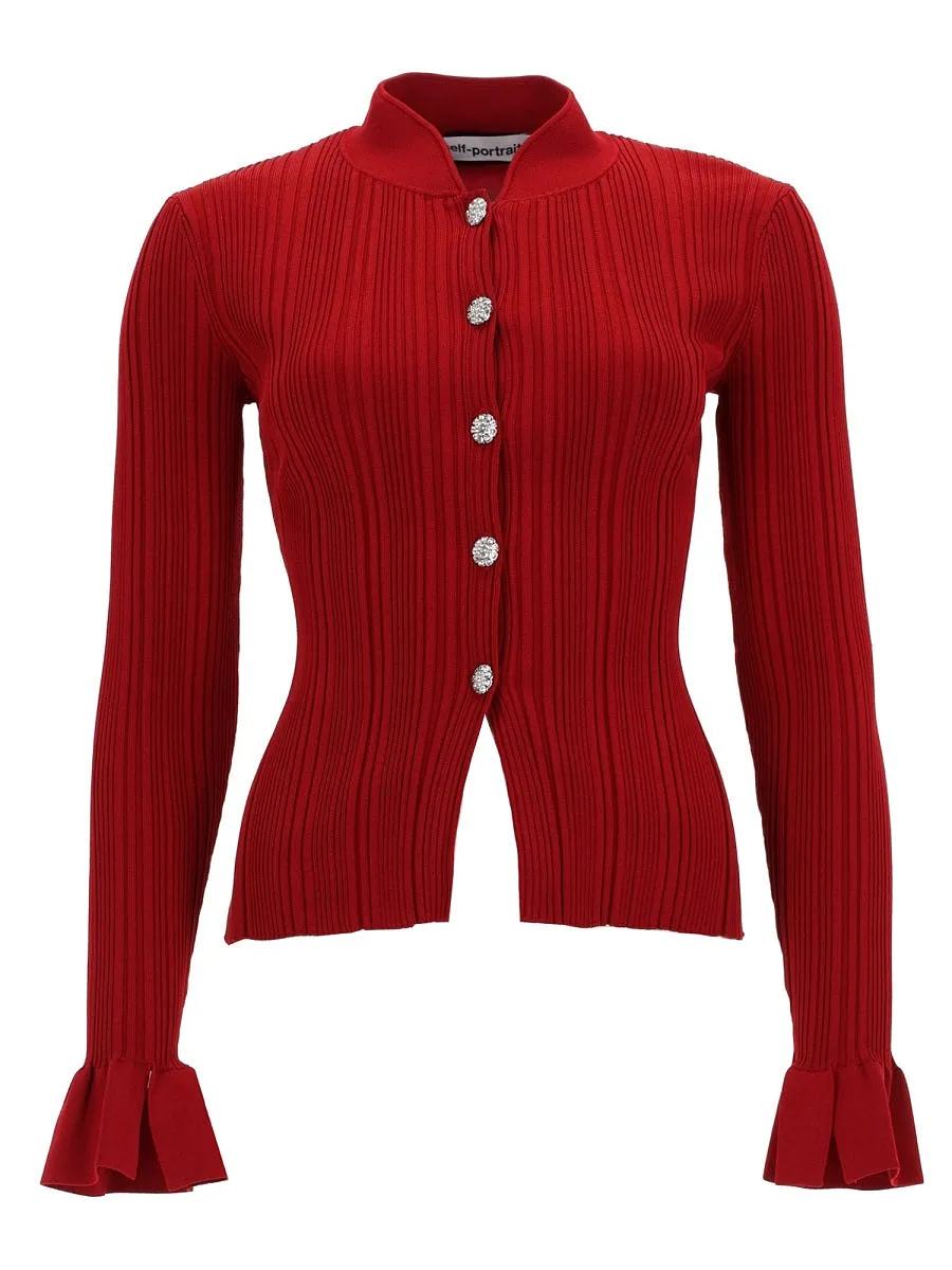 Self Portrait Cardigan With Jewel Buttons
