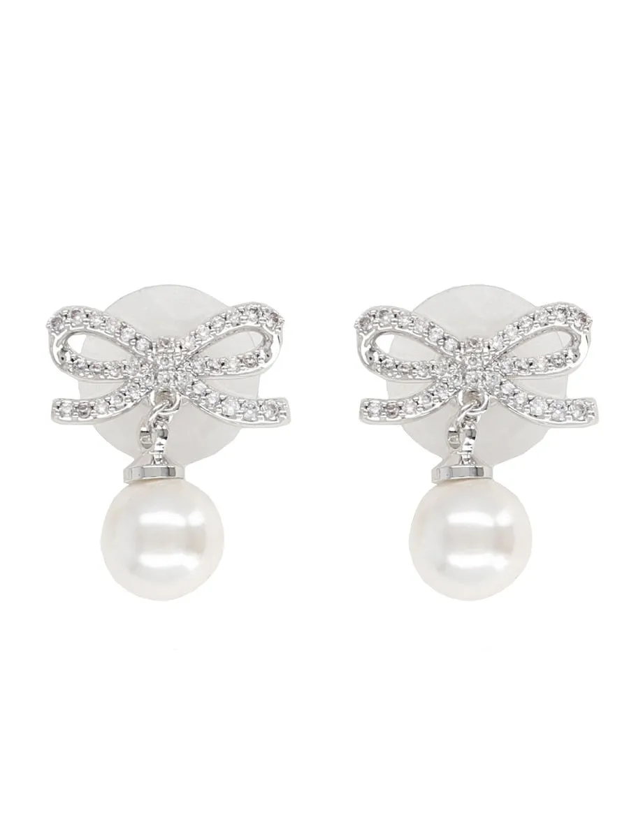Self Portrait Earrings Bow Pearl