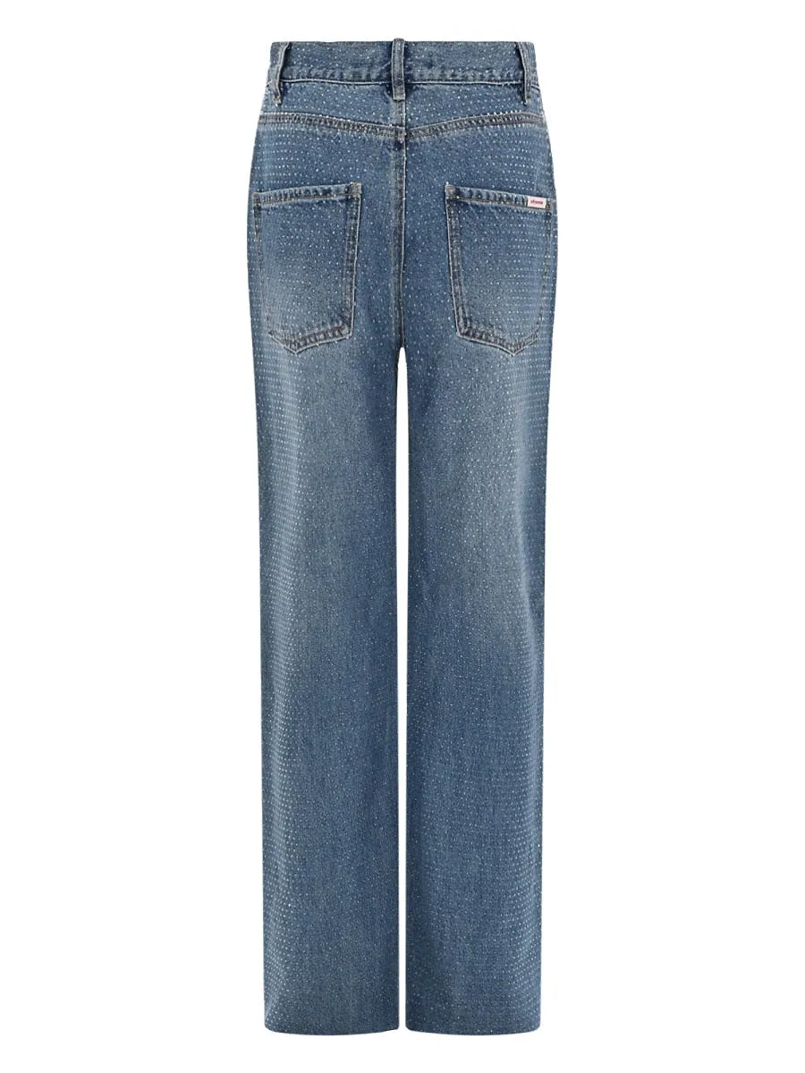 Self Portrait Jeans With Rhinestones