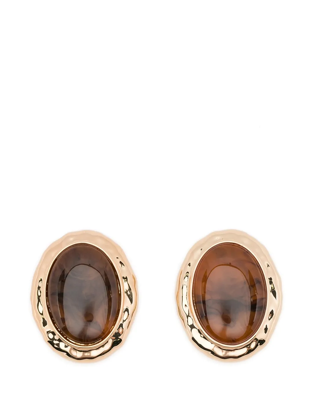 Self Portrait Gold Tiger Eye Earrings