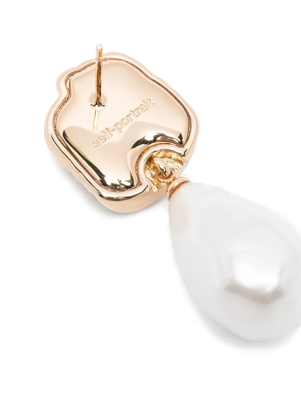 Gold Knot Pearl Earrings