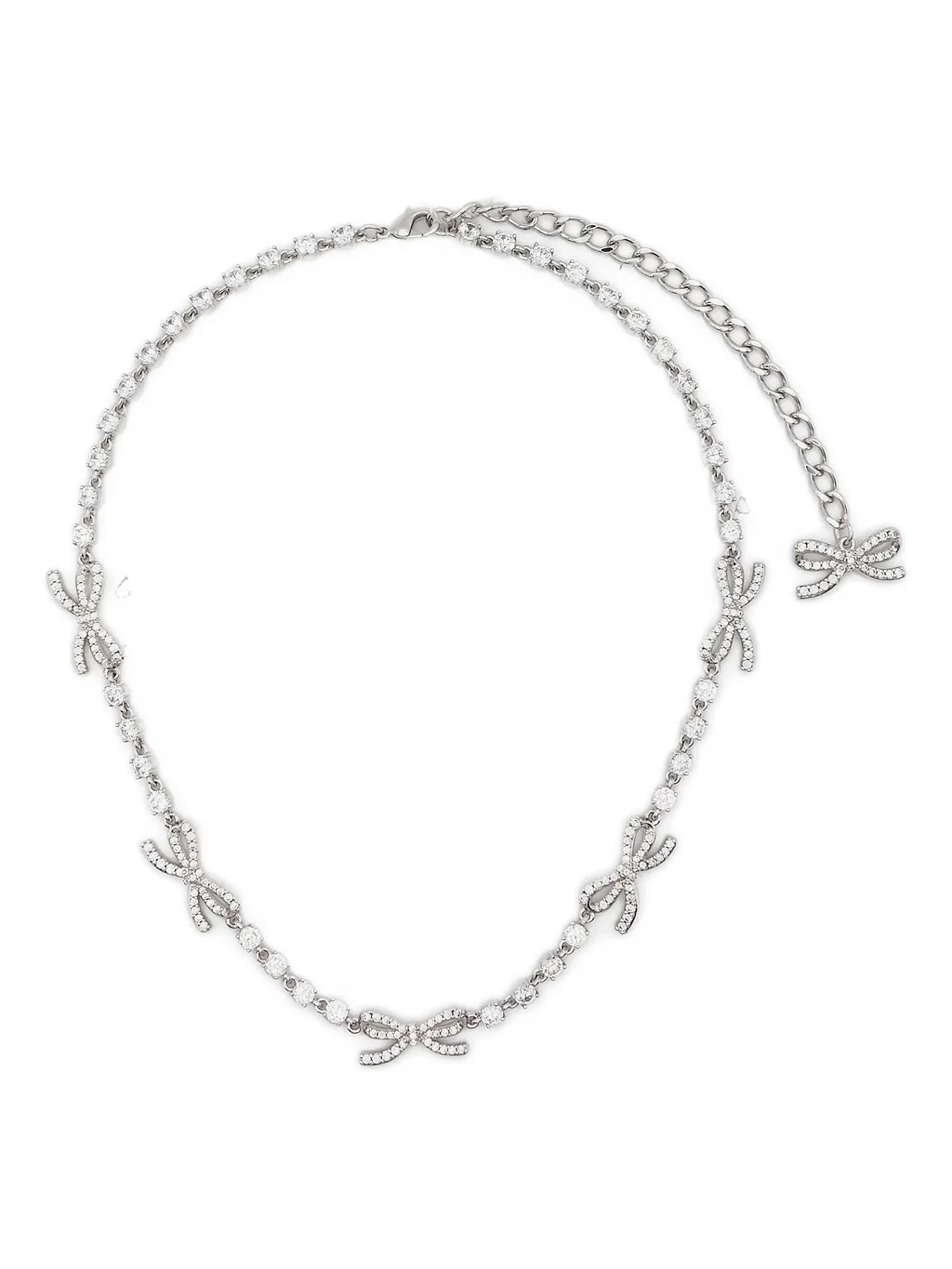 Self Portrait Crystal Bow Necklace
